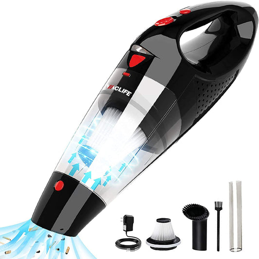 Handheld Vacuum Wireless Portable 10000Pa - Cordless Lightweight Low-Noise Fast Charging USB Vacuum Cleaner 800mL Capacity With LED Light Washable HEPA Filter Easy Cleaning For Home Office Car