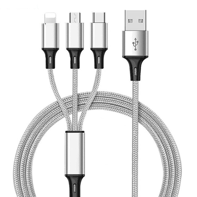 3 In 1 USB Cable For 'IPhone XS Max XR X 8 7 Charger Micro USB Cable For Android USB