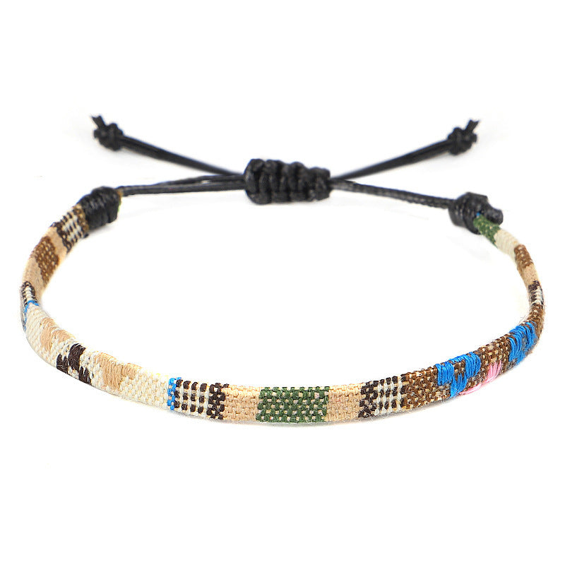 Hand Woven Rainbow Color Anklet Bohemian Style