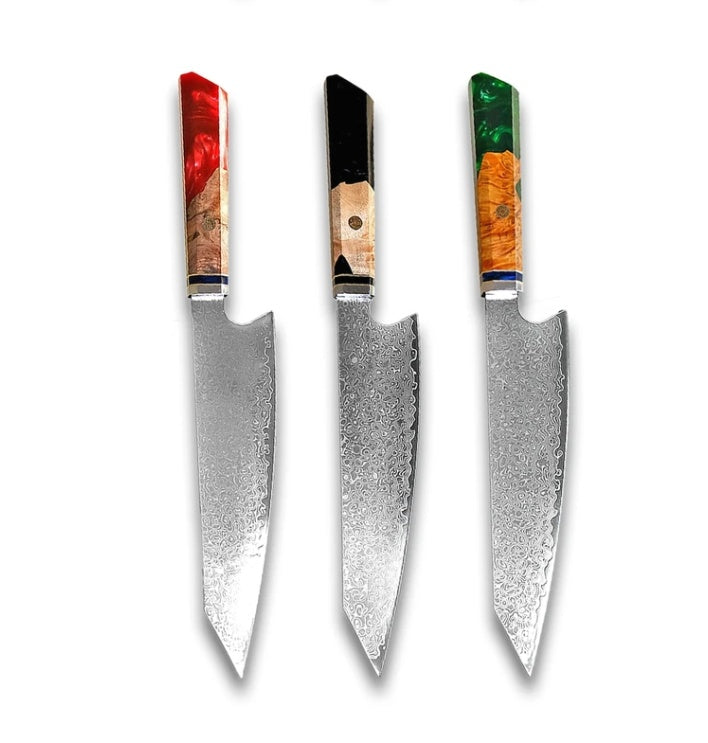 Chef's Knife For Japanese Cuisine In Damascus