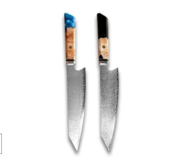 Chef's Knife For Japanese Cuisine In Damascus