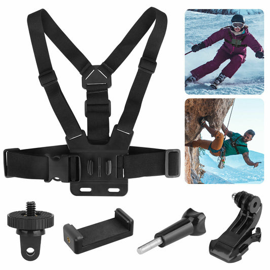 Chest Harness Body Strap Mount Accessories Adjustable For Smart Phone Android