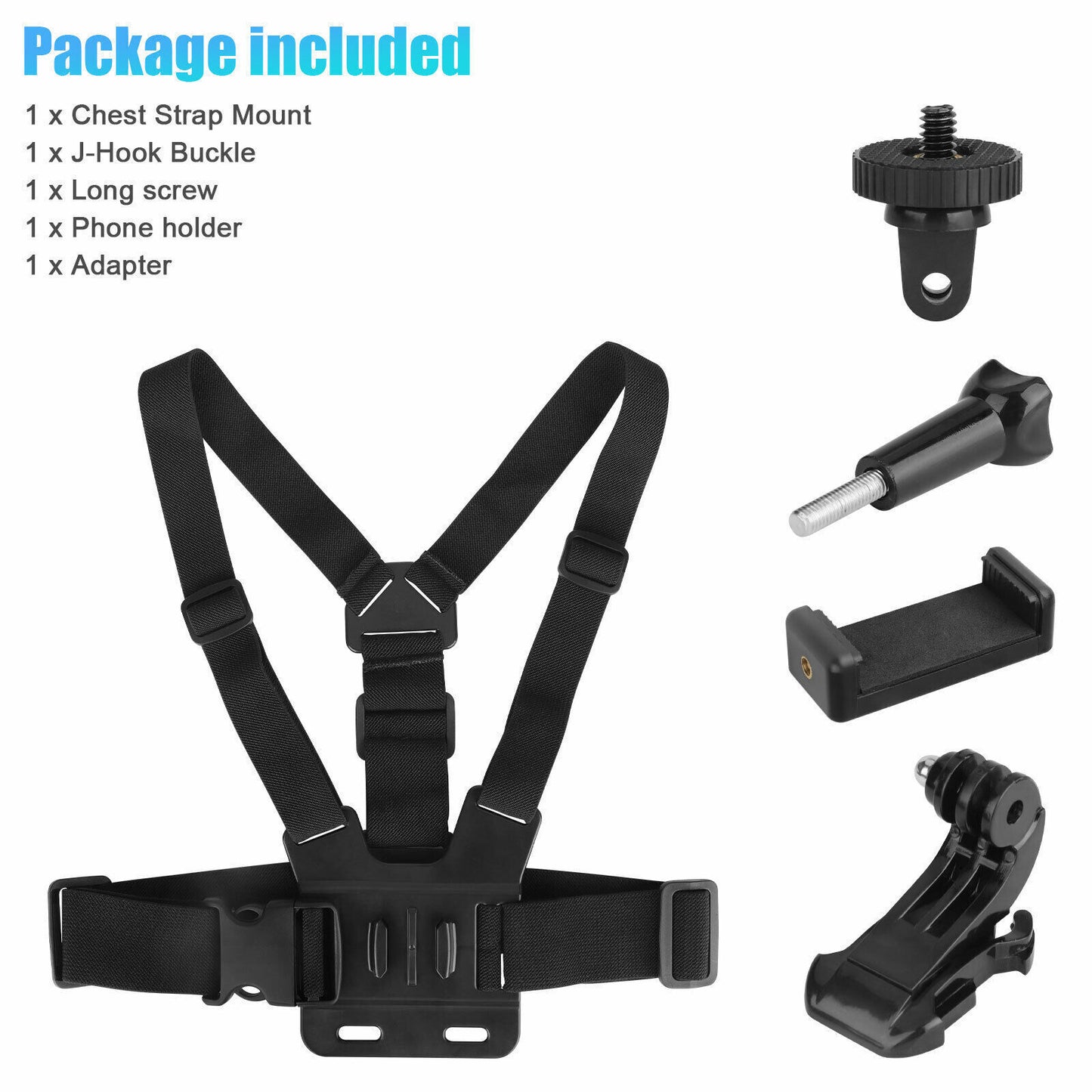 Chest Harness Body Strap Mount Accessories Adjustable For Smart Phone Android