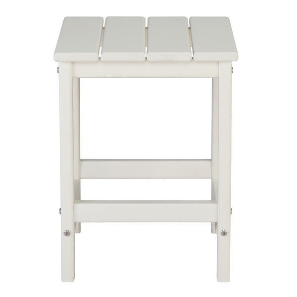 36*36*47cm Single Layer Square HDPE Side Table White