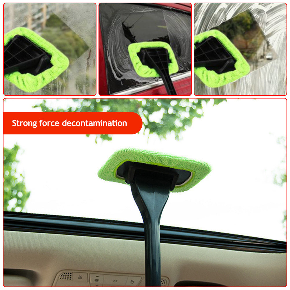 Car Window Cleaner Brush Kit Windshield Wiper Microfiber Wiper Cleaner Cleaning Brush Auto Cleaning Wash Tool With Long Handle