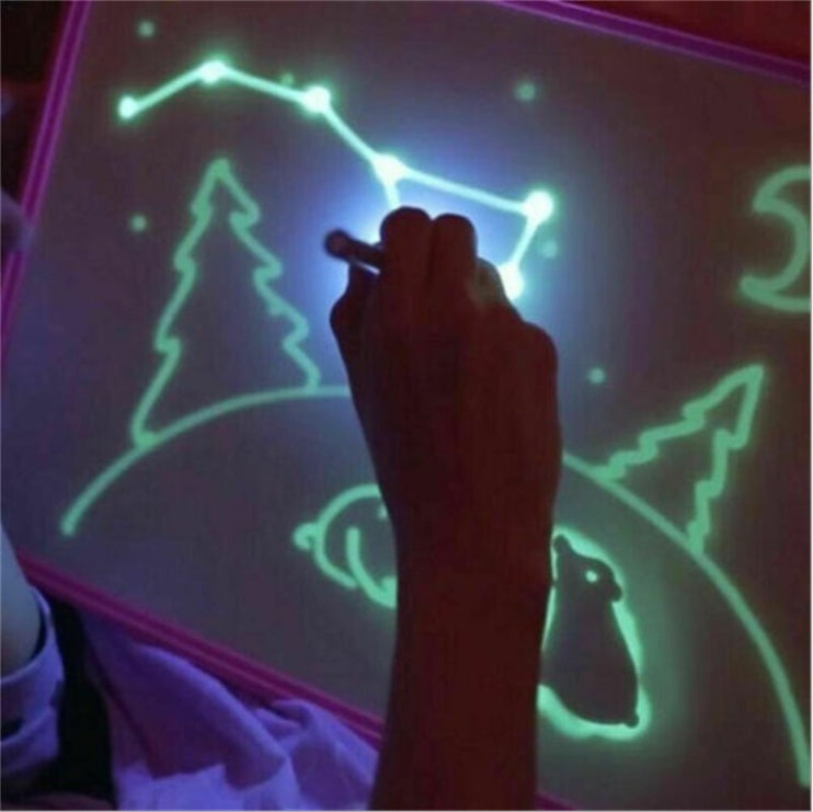 Educational Toy Drawing Pad 3D Magic 8 Light Effects Puzzle Board Sketchpad