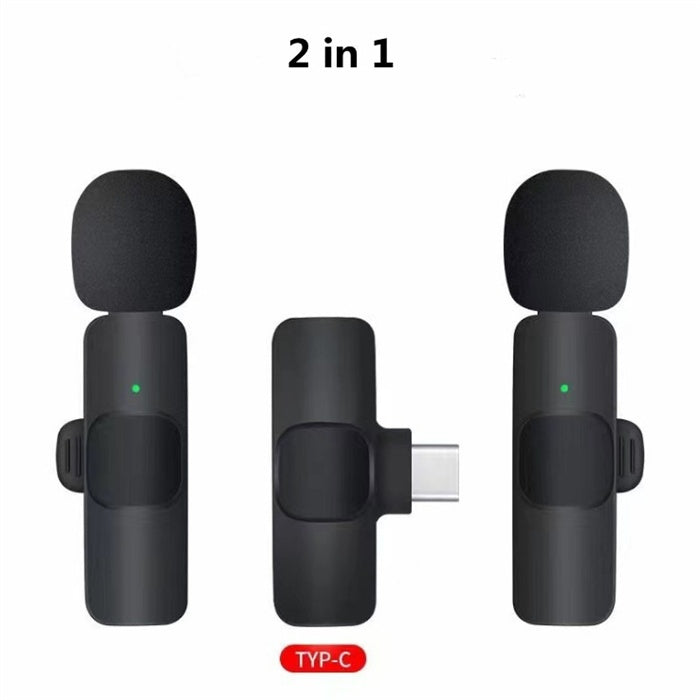 Professional Wireless Lavalier Lapel Microphone For IPhone, IPad - Cordless Omnidirectional Condenser Recording Mic For Interview Video Podcast Vlog YouTube