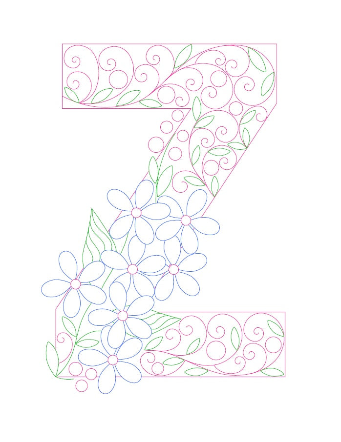 Paper Filigree Painting Kit - Letters