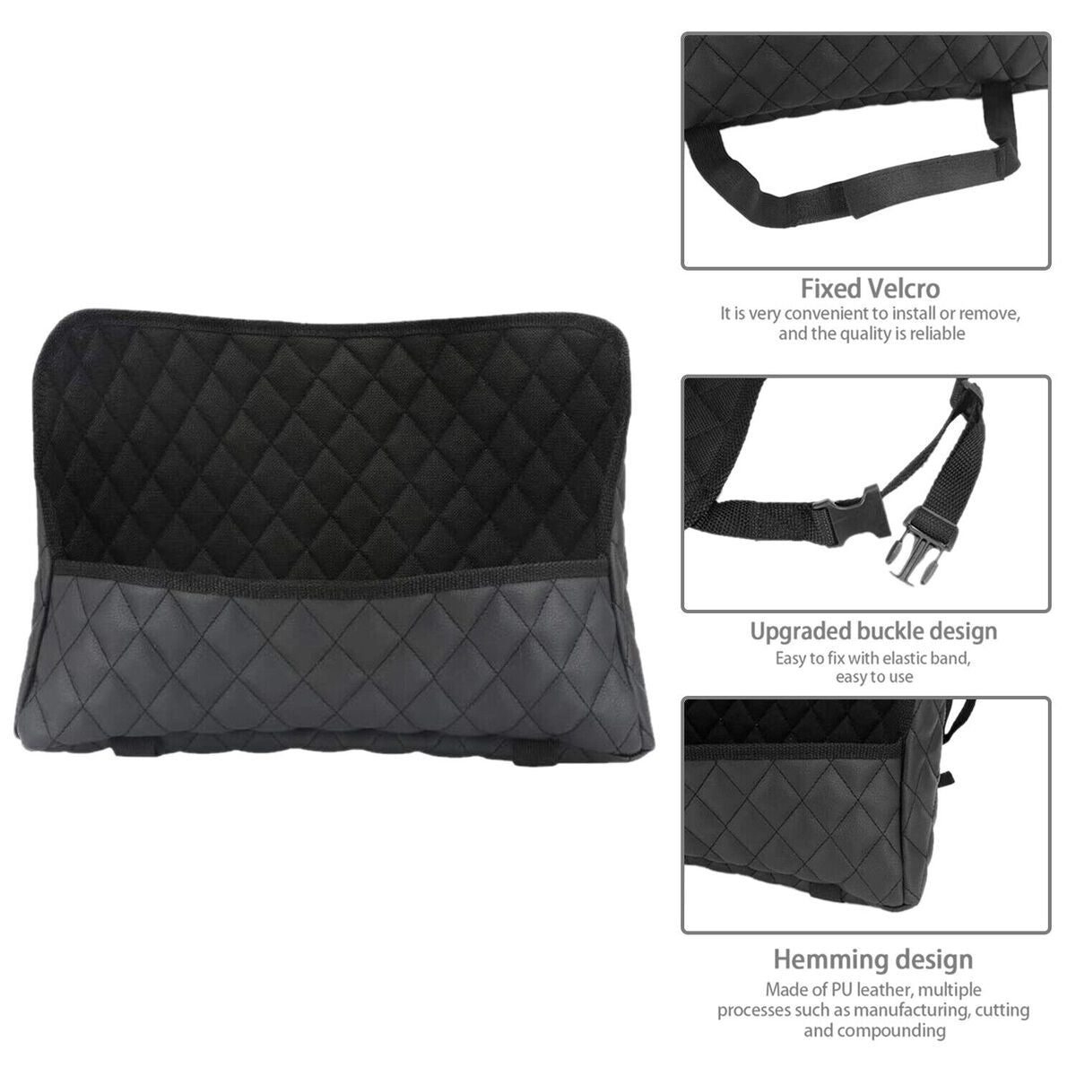 Car Net Pocket Handbag Holder, Seat Organizer PU Leather Pocket, Large Capacity Storage Bag For Purse Purse Holder For Car Between Seats,  Car Back Leather Back Organizer Mesh Large Capacity Bag