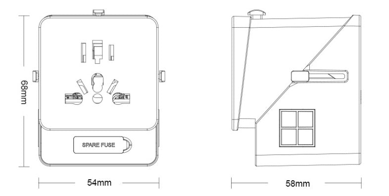 3 USB  1 Typc C International Power Adapter For Europe, UK, China, Australia, Japan And More 200 Countries