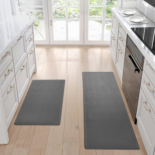 Kitchen Floor Mat Two-piece Set Of Non-slip, Waterproof And Easy To Scrub For Home, Kitchen