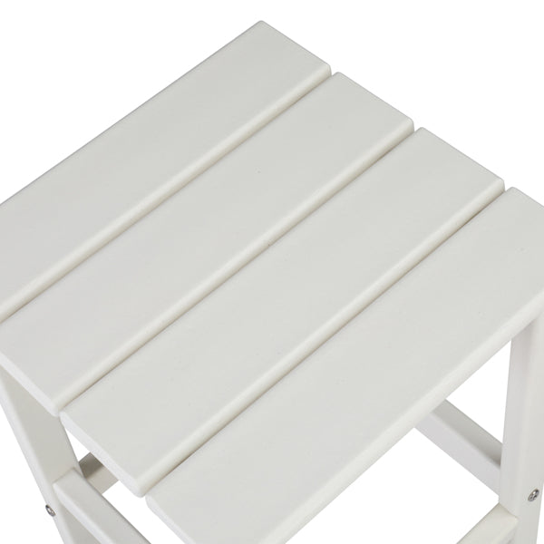 36*36*47cm Single Layer Square HDPE Side Table White