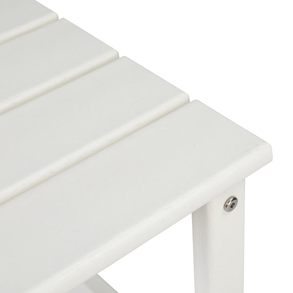 36*36*47cm Single Layer Square HDPE Side Table White