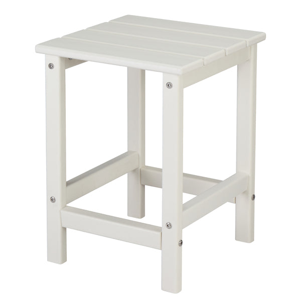 36*36*47cm Single Layer Square HDPE Side Table White