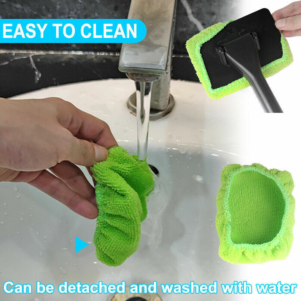 Car Window Cleaner Brush Kit Windshield Wiper Microfiber Wiper Cleaner Cleaning Brush Auto Cleaning Wash Tool With Long Handle