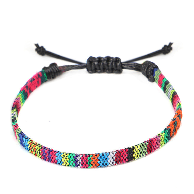 Hand Woven Rainbow Color Anklet Bohemian Style