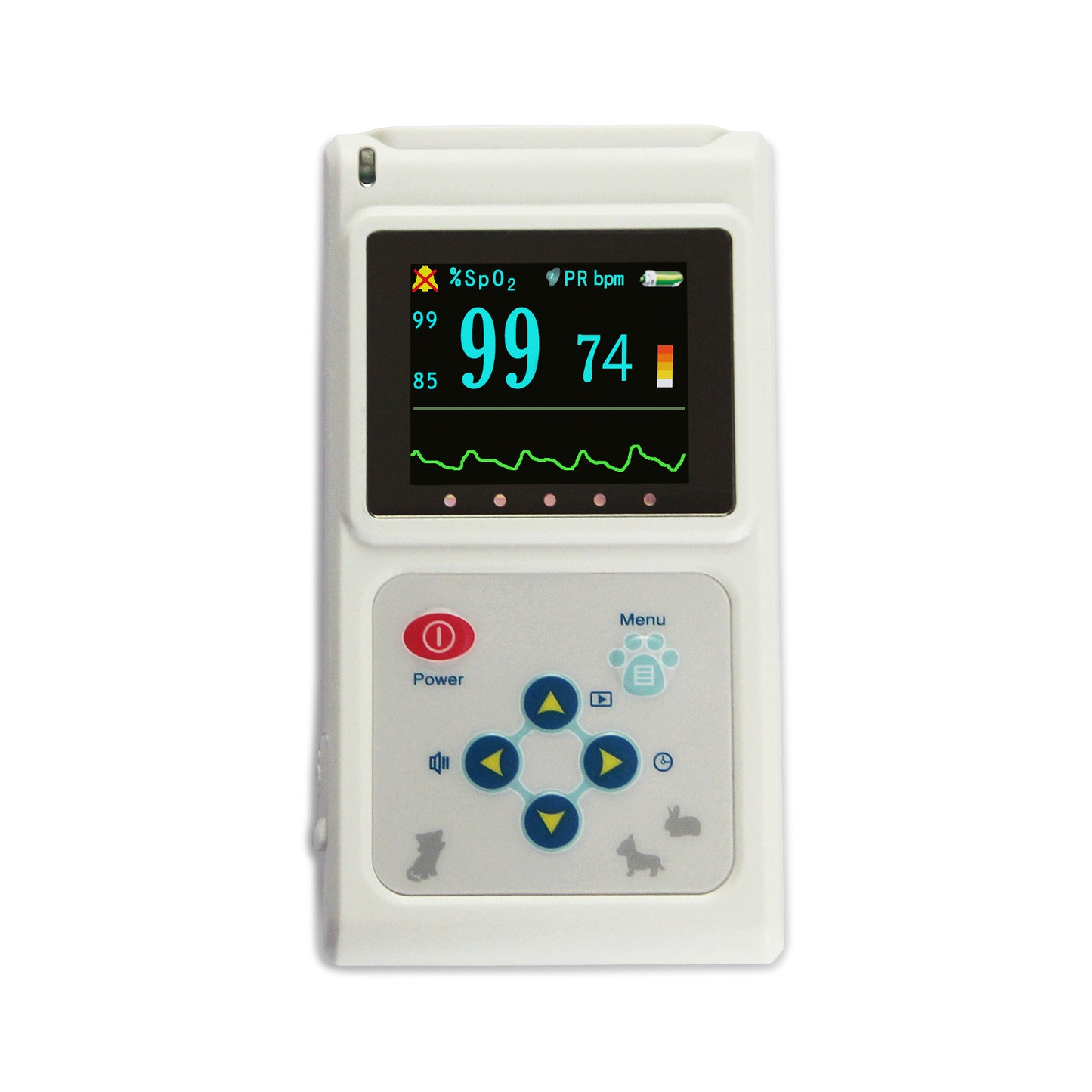 Veterinary Pulse Oximeter Handheld Vet SPO2 Pulse Rate Monitor PC Software CMS60D