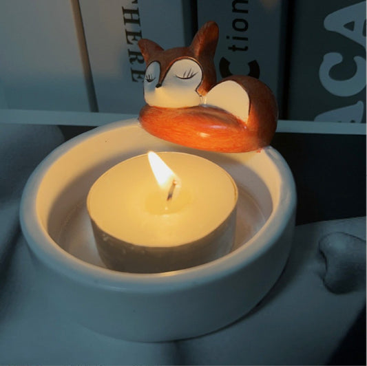 Cartoon Kitten Candle Holder Heating Decoration