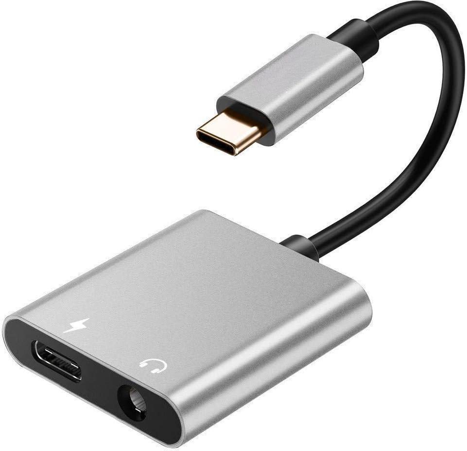 2-in-1 USB C To 3.5mm Headphones Adapter, PD Fast Charging, Hi-Res Sound