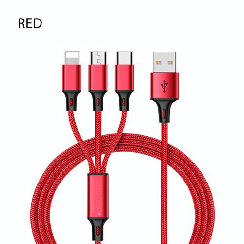 3 In 1 USB Cable For 'IPhone XS Max XR X 8 7 Charger Micro USB Cable For Android USB