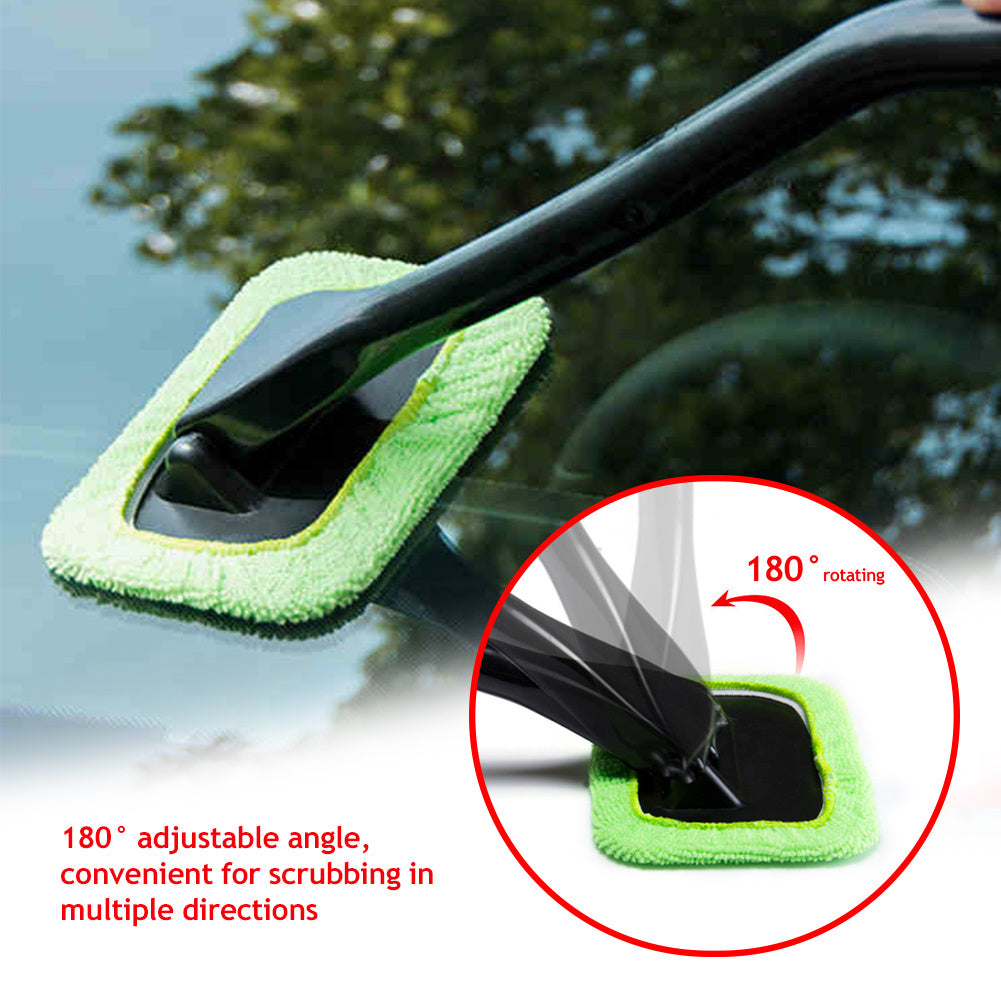 Car Window Cleaner Brush Kit Windshield Wiper Microfiber Wiper Cleaner Cleaning Brush Auto Cleaning Wash Tool With Long Handle