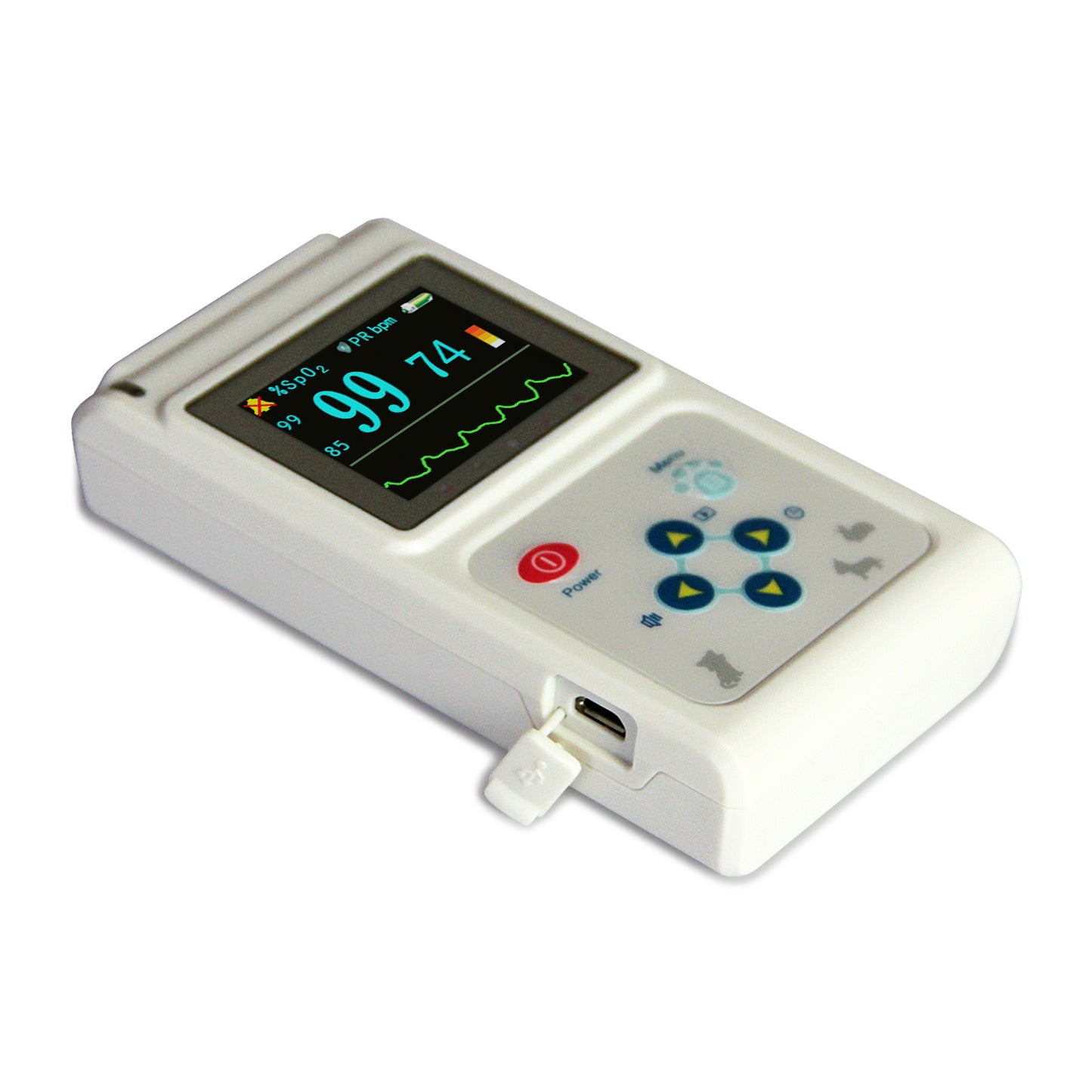 Veterinary Pulse Oximeter Handheld Vet SPO2 Pulse Rate Monitor PC Software CMS60D