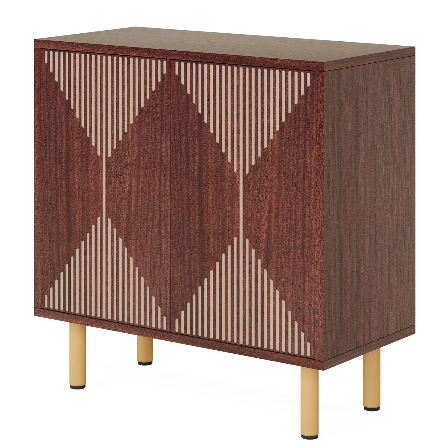 Tribesigns Modern Natural Storage Cabinet, Freestanding Floor Cabinet, 59 inches Sideboard, Wood Buffet Cabinet