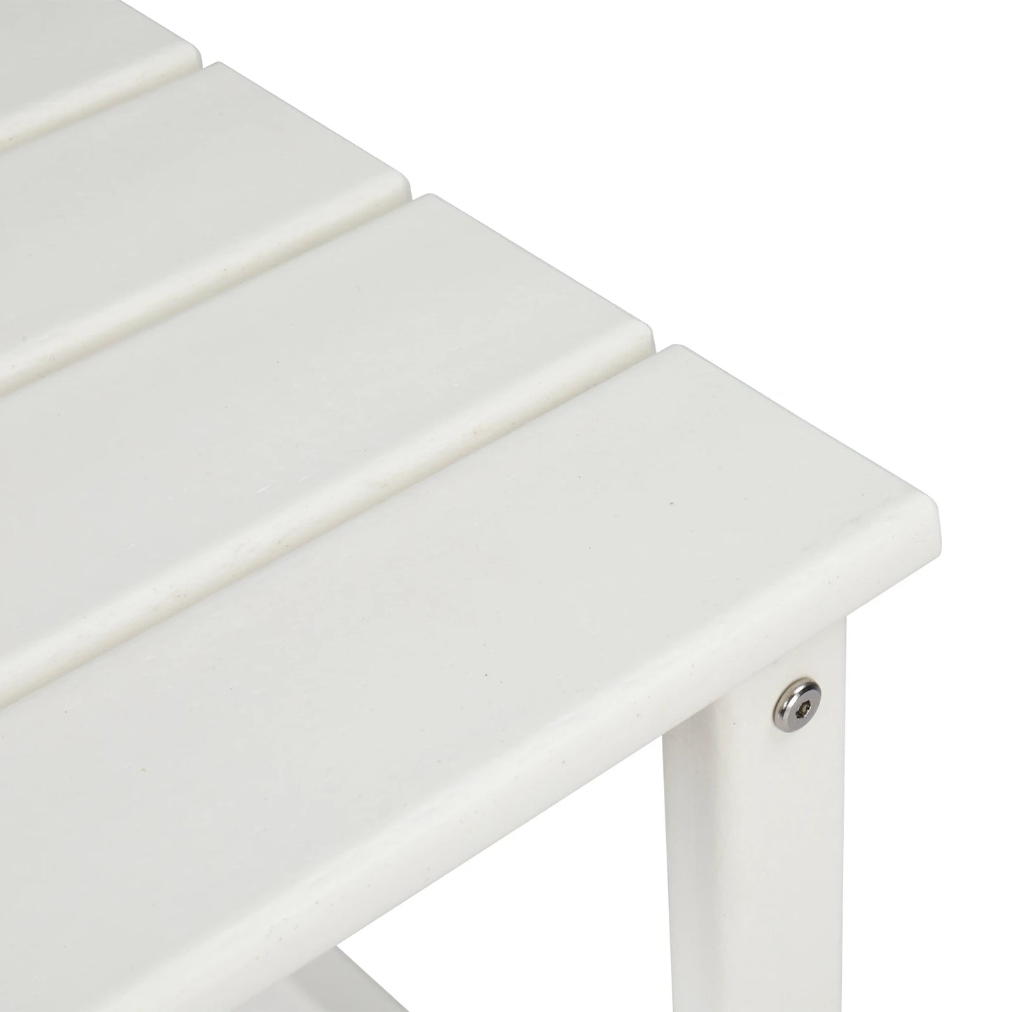 36*36*47cm Single Layer Square HDPE Side Table White