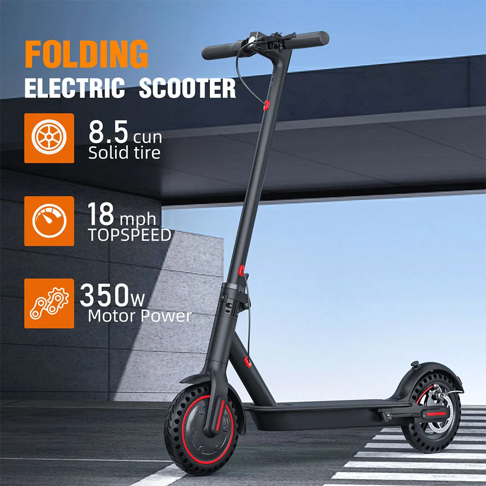 350W Foldable Electric Scooter for Adults Teens,Explosion-proof Tires,Dual Brake System Lightweight High Quality E-scooter