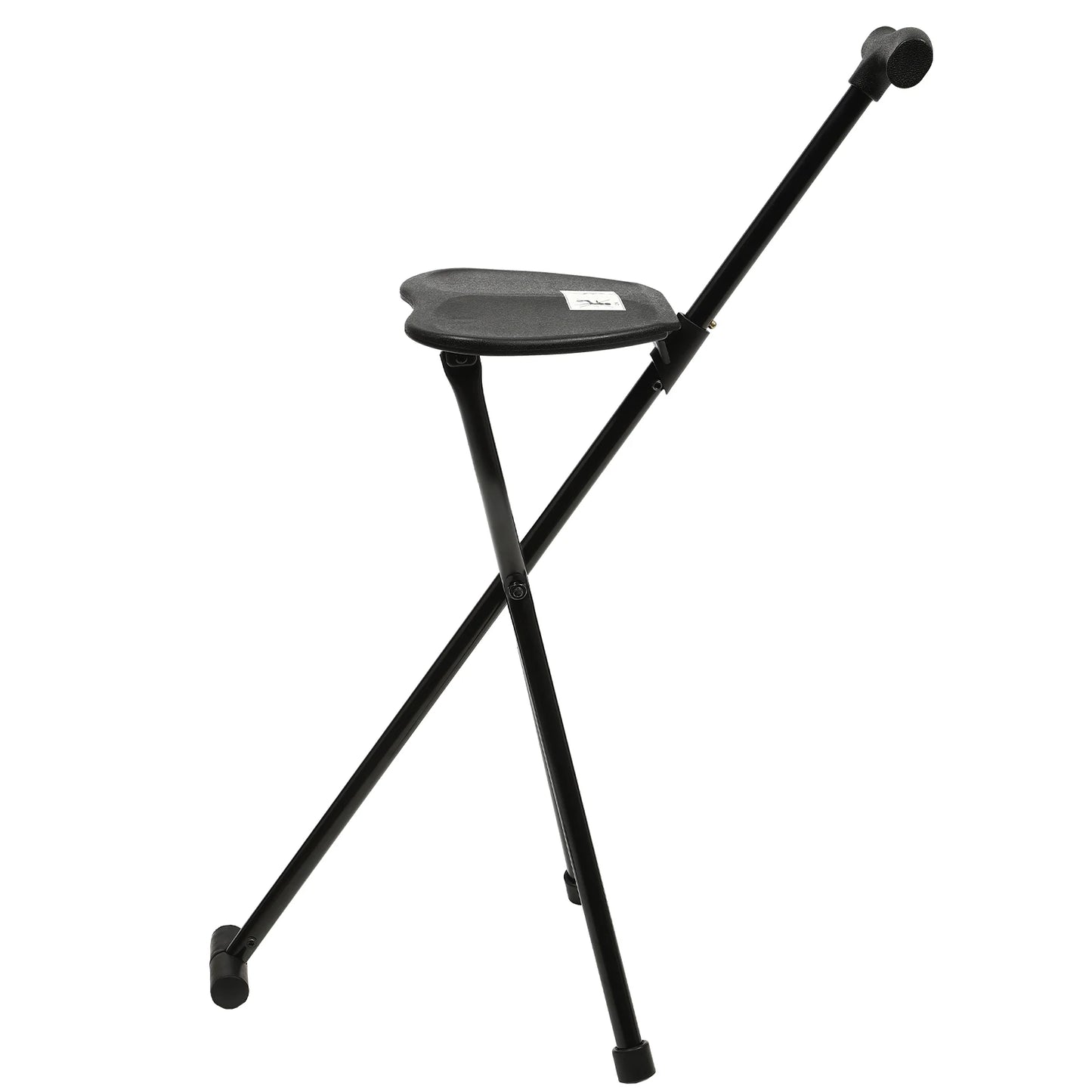 Portable Folding Walking Cane with Tripod Chair Seat Stool Heavy Duty Adjustable Walking Stick with Seat Folding