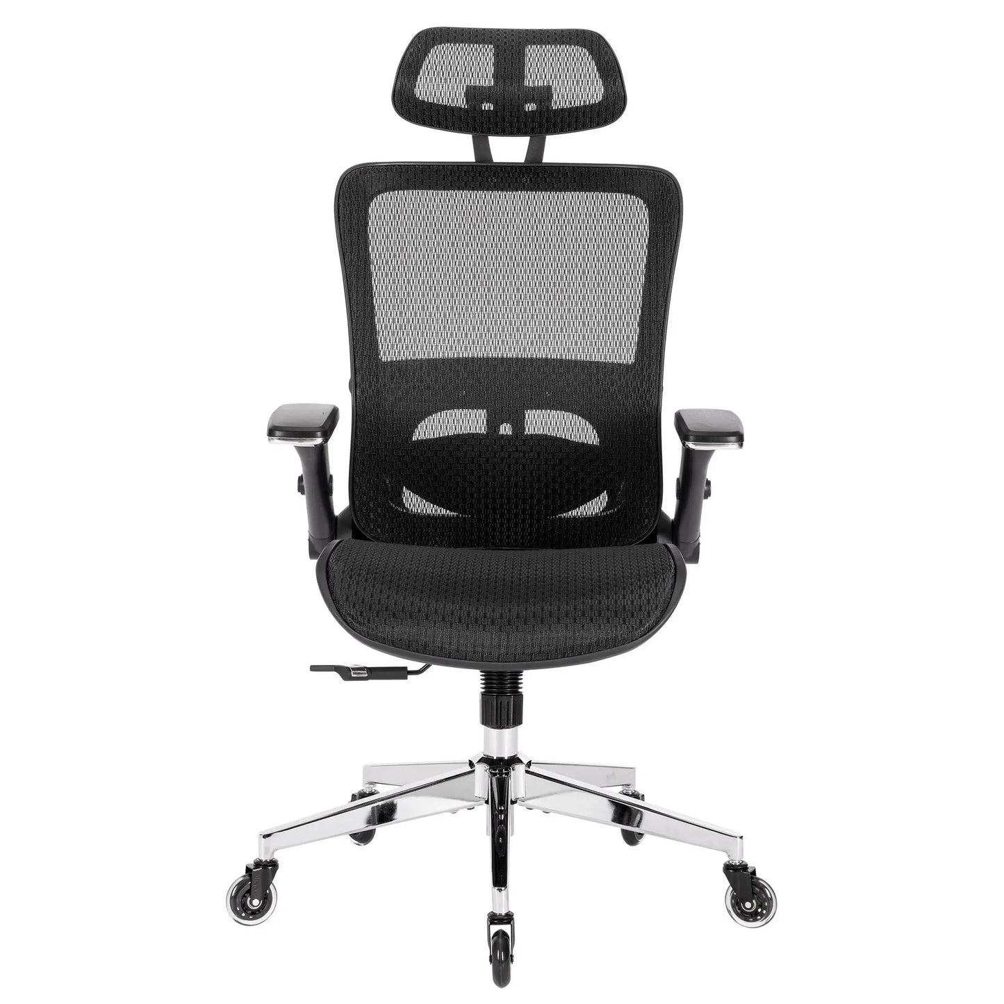 Ergonomic Mesh Office Chair, High Back - Adjustable Headrest with Flip-Up Arms, Lumbar Support and blade Wheels