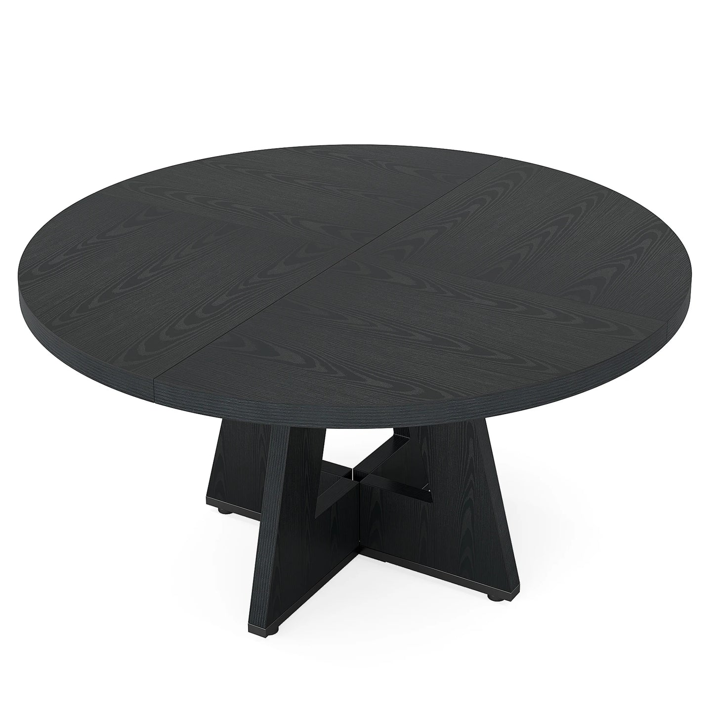 Tribesigns Round Dining Table for 4, 47 Inch Farmhouse Kitchen Table Small Dinner Table Kitchen Dinning Table for Dining Room