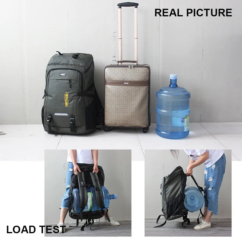 80L 50L Outdoor Backpack Men's Women's Travel Luggage Rucksack Sports Climbing Camping Hiking Backpacks Large School Bag Pack