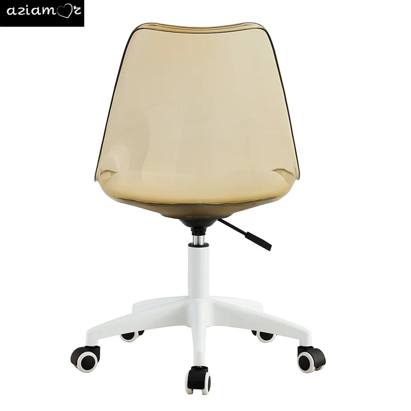 Modern Home Office Desk Chairs, Adjustable 360 °Swivel Chair Engineering Plastic Armless Swivel Computer Chair With Wheels for L