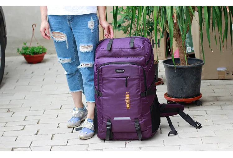 80L 50L Outdoor Backpack Men's Women's Travel Luggage Rucksack Sports Climbing Camping Hiking Backpacks Large School Bag Pack