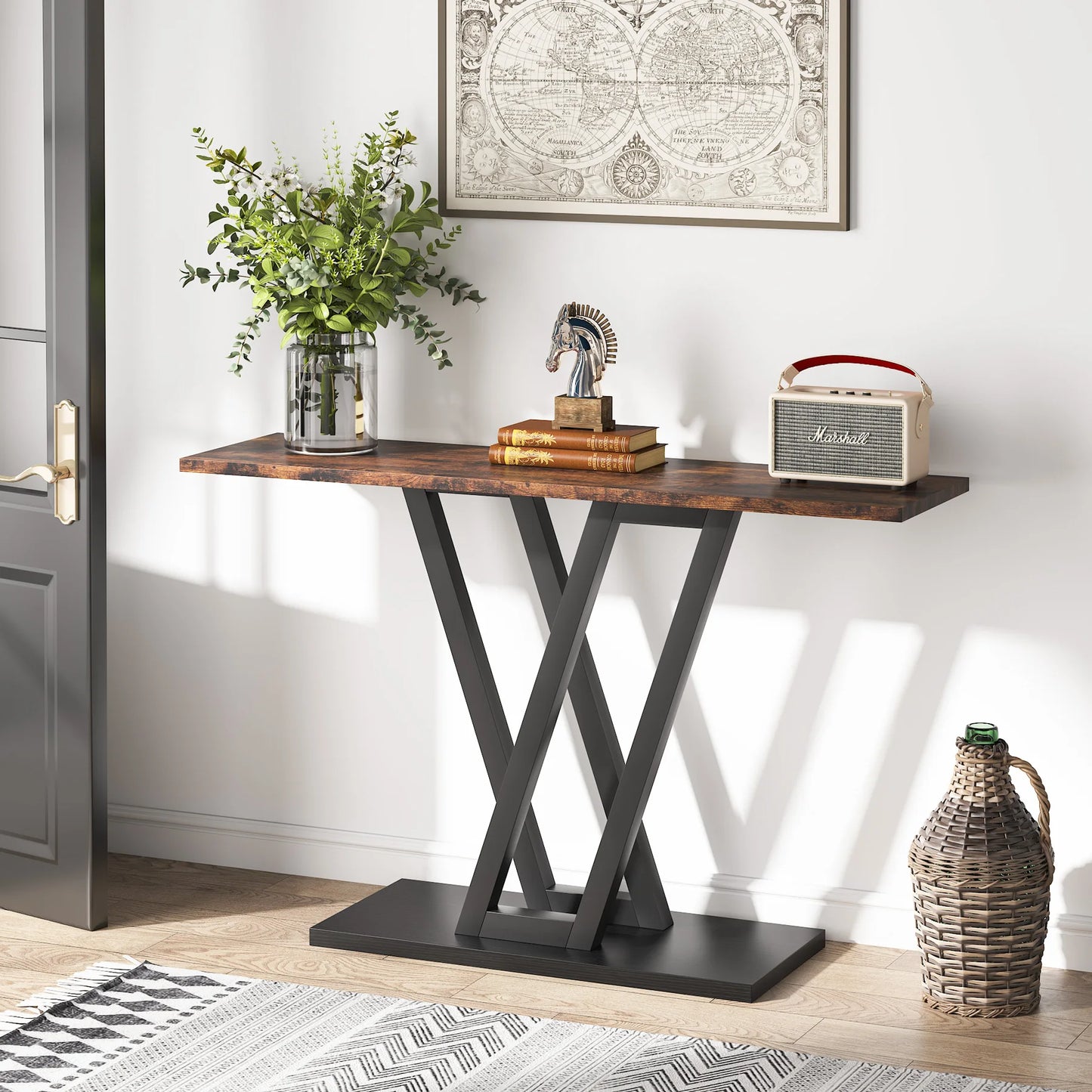 Tribesigns 43 Inch Console Table Industrial Entryway Hallway Table  Living Room Furniture