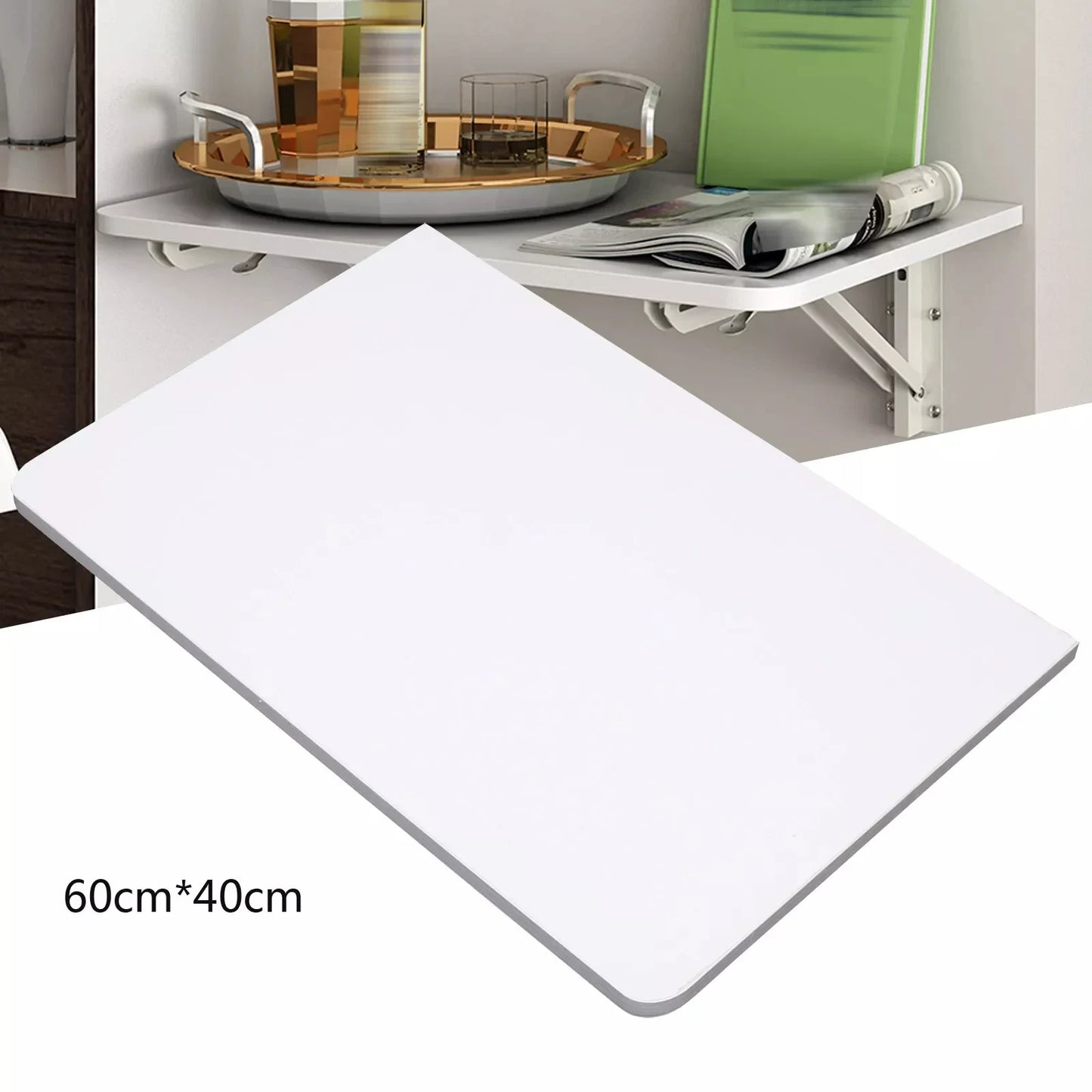 Folding table 40*60 Folding computer table Wall-mounted floating table Home space-saving laptop table