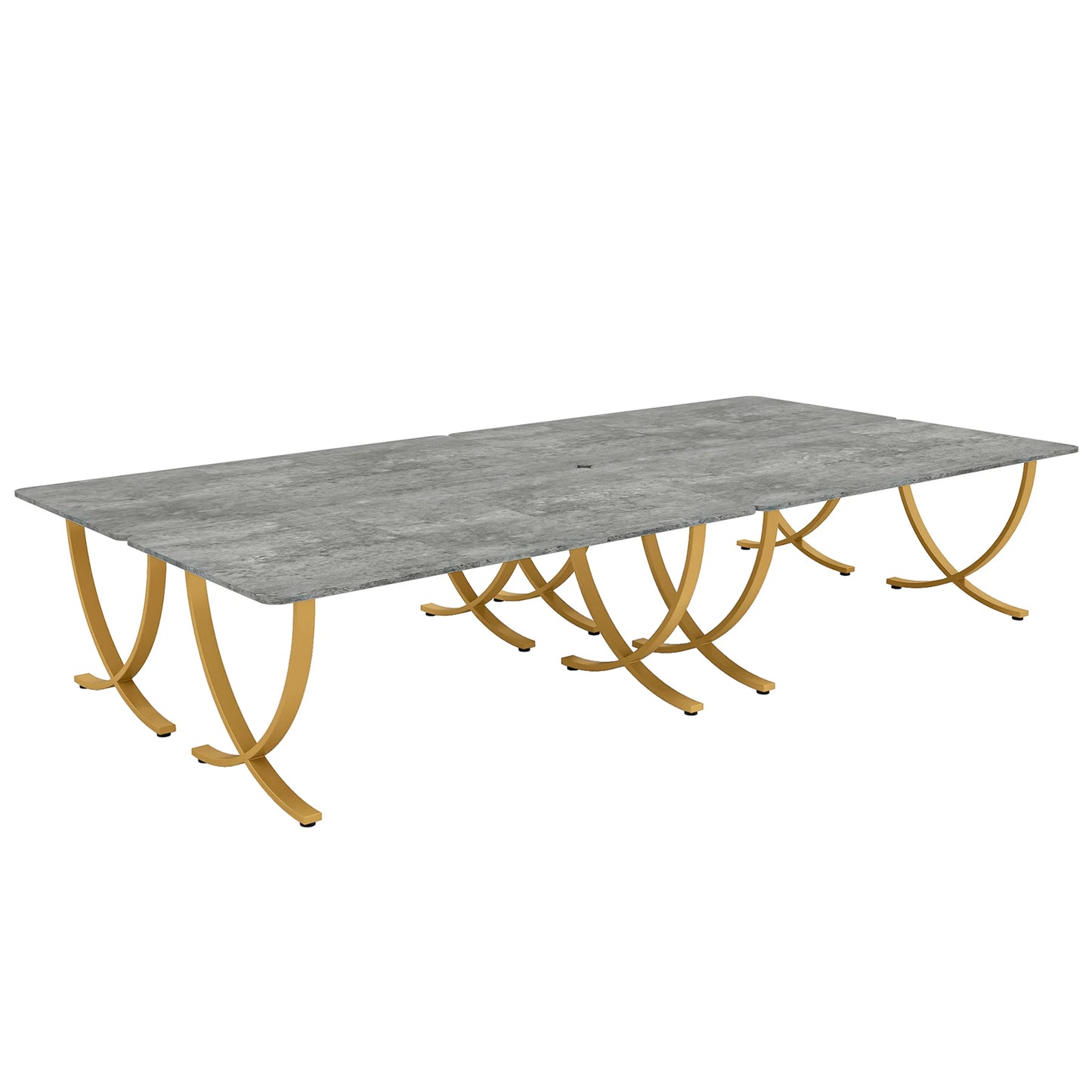 Tribesigns 63" Modern Dining Table Kitchen Table with Faux Marble Top