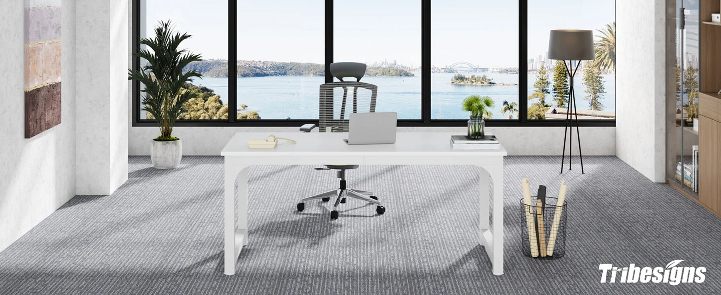 Tribesigns Large Office Desk Computer Table Study Writing Desk Workstation for Home Office Modern Computer Desk