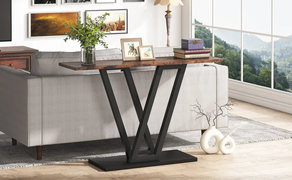 Tribesigns 43 Inch Console Table Industrial Entryway Hallway Table  Living Room Furniture