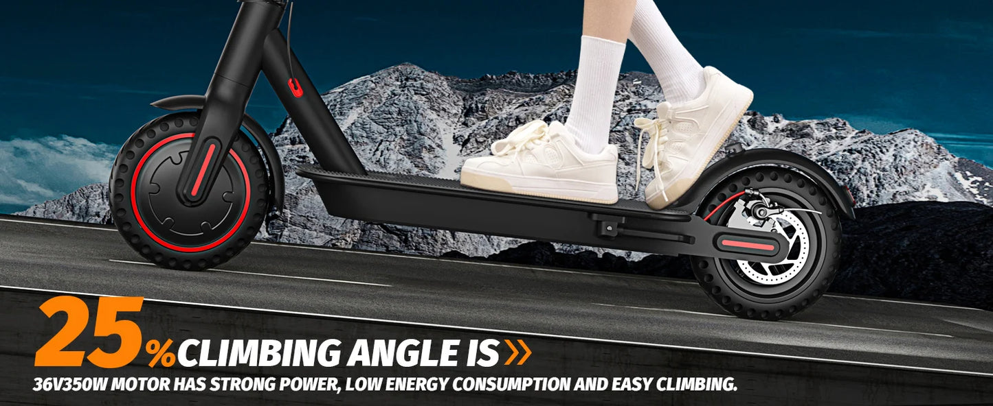 350W Foldable Electric Scooter for Adults Teens,Explosion-proof Tires,Dual Brake System Lightweight High Quality E-scooter