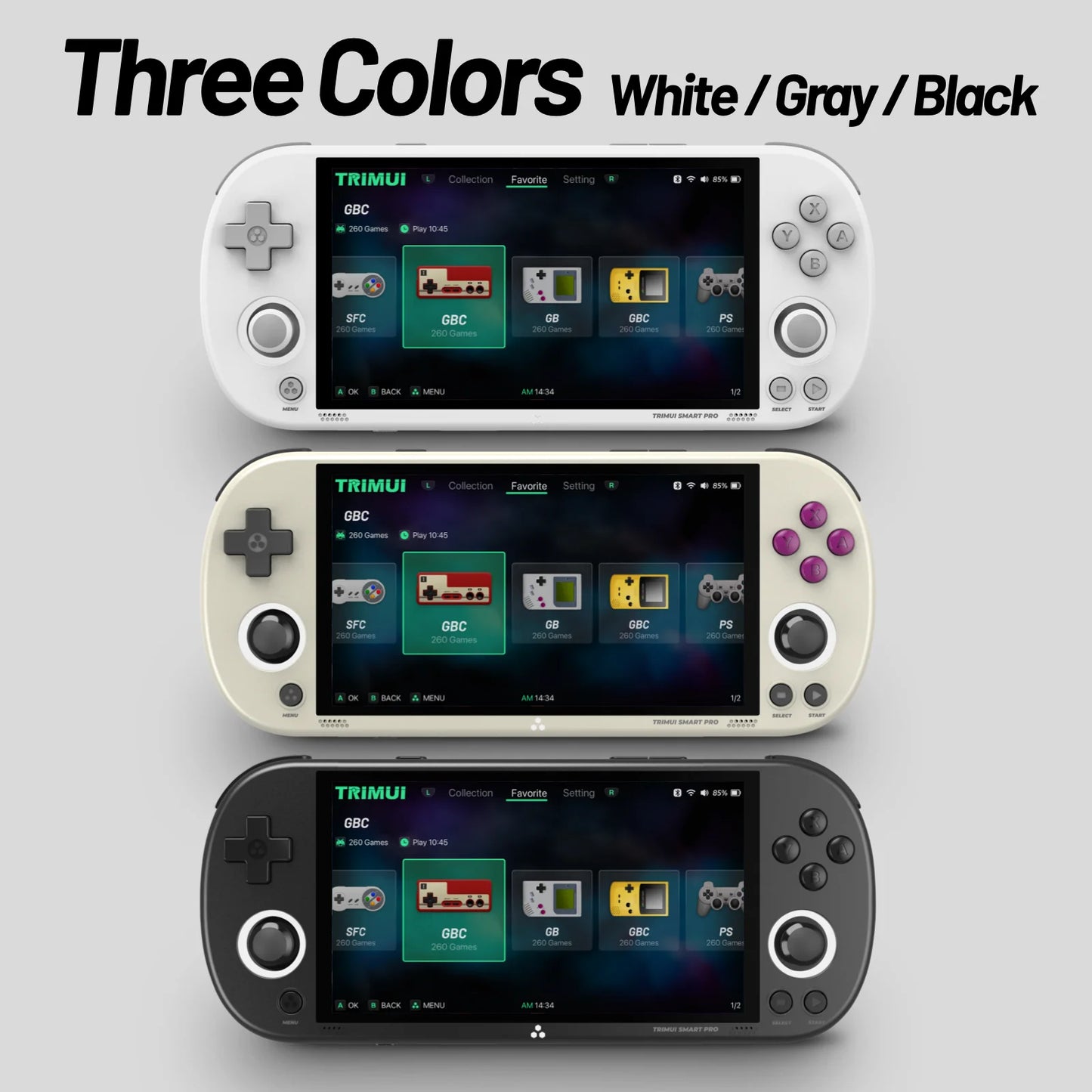 Trimui Smart Pro Handheld Game Console 4.96''IPS Screen Linux System Joystick RGB Lighting Smartpro Retro Video Game Player Gift