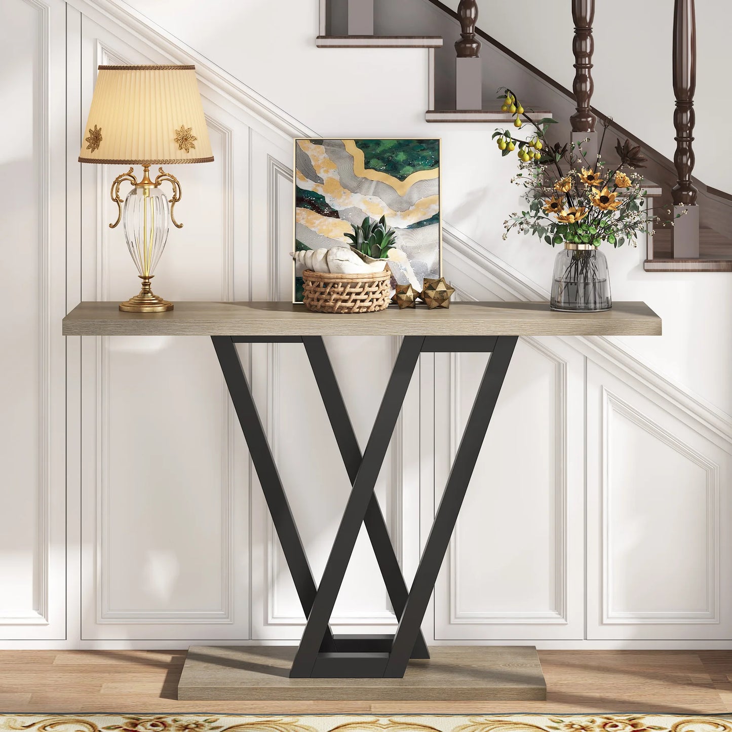 Tribesigns 43 Inch Console Table Industrial Entryway Hallway Table  Living Room Furniture