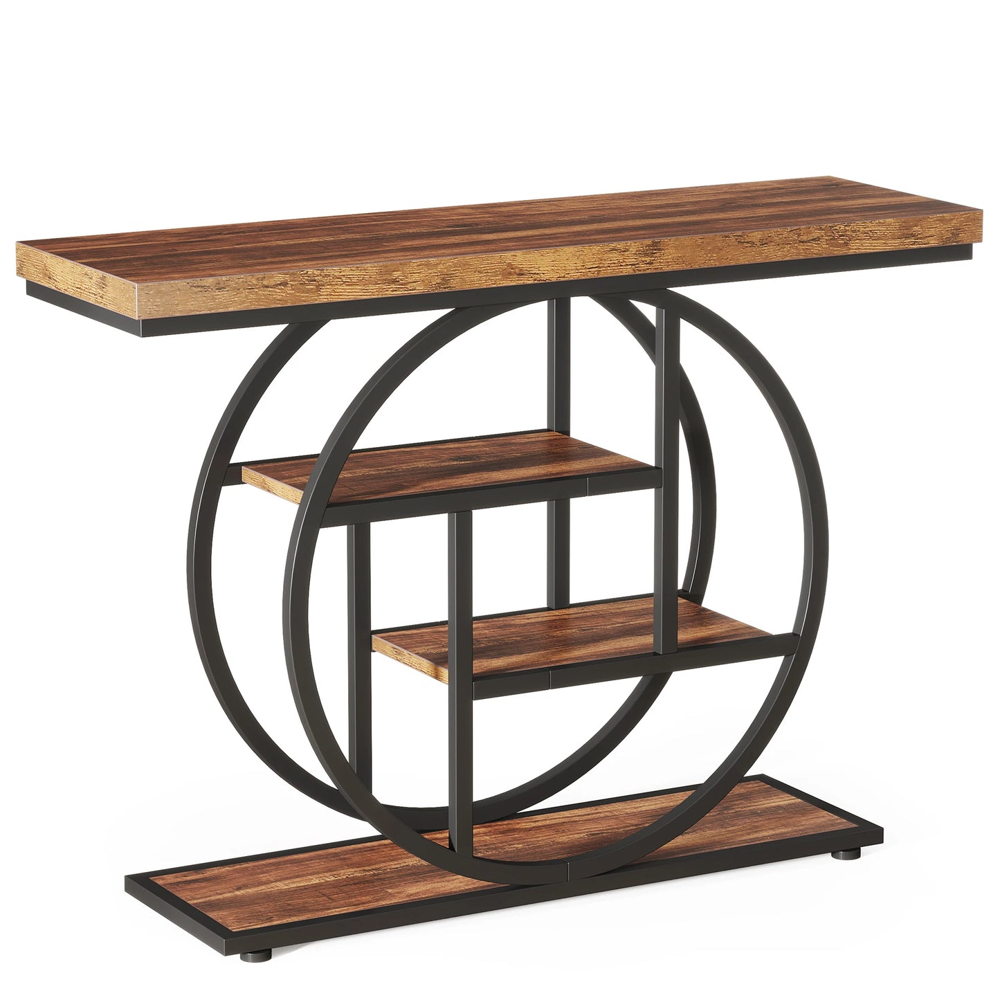 Console Table, 4-Tier Entryway Table, 41.3-Inch Industrial Sofa Table for Living Room, Foyer Hallway Table for Entrance