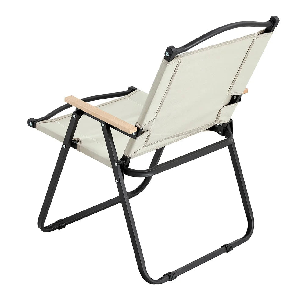 1-Piece Folding Outdoor Chair for Indoor, Outdoor Camping, Picnics, Beach,Backyard, BBQ, Party, Patio, Beige