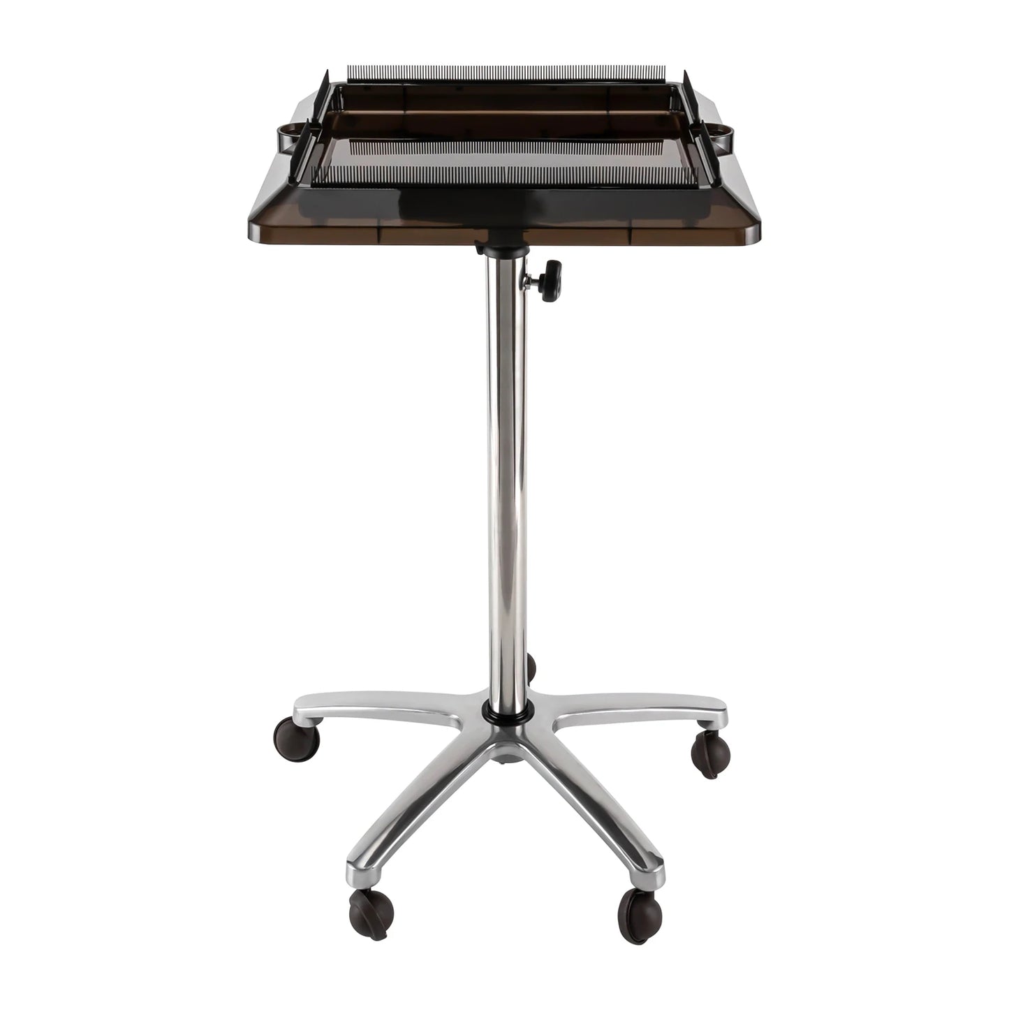 Adjustable Height Salon Tray Cart with Wheels Salon Rolling Tray Removable Hair Extension Tool Tray for Hairdressers Barber Tool