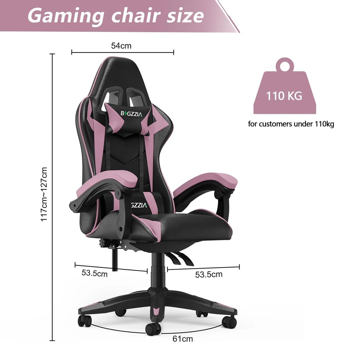 Gaming Chair Office Chair Ergonomic PU Leather Computer Desk Chair with Headrest and Lumbar Support Game Chairs Racing Chair