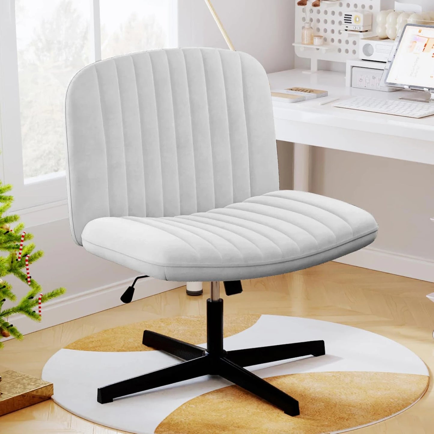 Office Chair Desk Chair Reading Chair with Wider Cushion Office Chairs Rocker Function, Modern Home 360° Swivel Gaming Chair