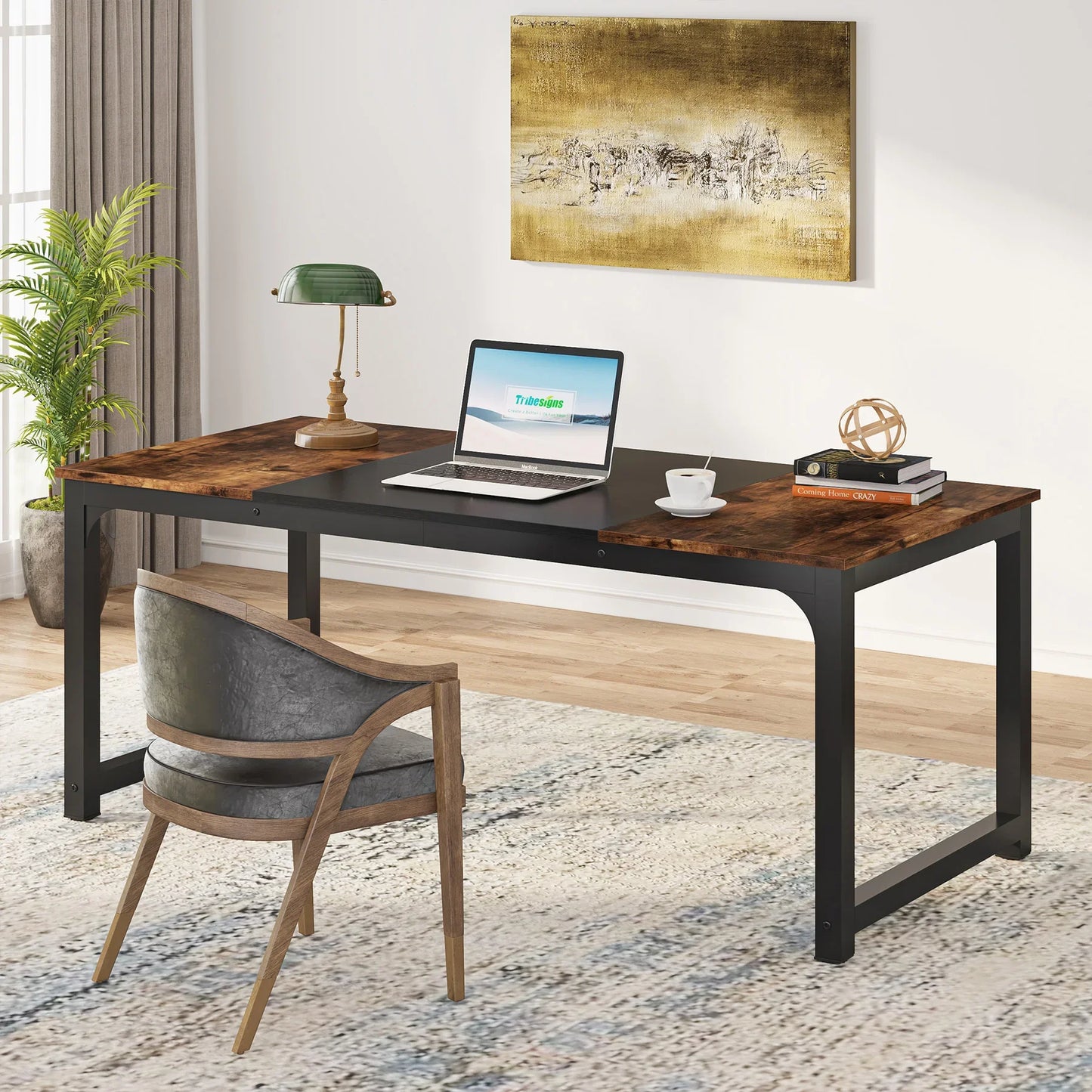 Tribesigns Large Office Desk Computer Table Study Writing Desk Workstation for Home Office Modern Computer Desk