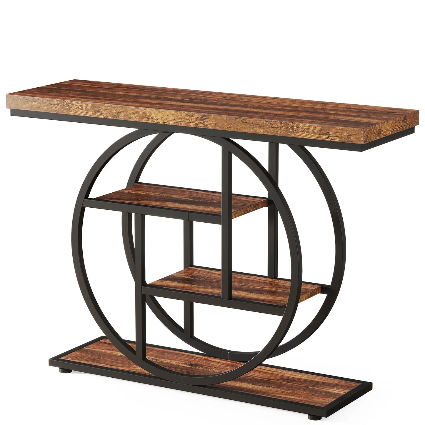 Console Table, 4-Tier Entryway Table, 41.3-Inch Industrial Sofa Table for Living Room, Foyer Hallway Table for Entrance